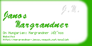 janos margrandner business card